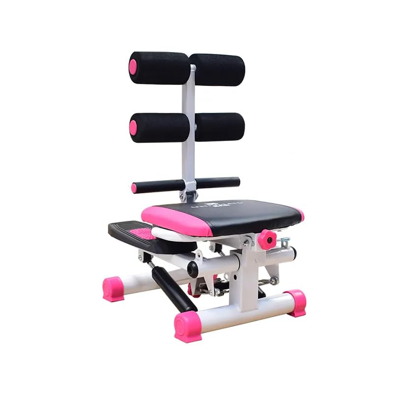 Mini Stepper Exercise Machine with Resistance Bands | Lateral Thigh Trainer & Home Stepper for Full Body Workout | Compact Stepper for Weight Loss, Cardio & Toning Legs, HIPS, and Arms-image-0