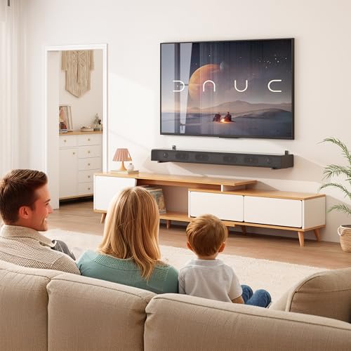 Image of songsoso Soundbar Mounts Under TV for Bose, Sony, Saiyin, VIZIO, LG, Samsung, Roku - Dolby Atmos Compatible Soundbar Wall Mount Bracket, Sound Bar Shelf, Soundbar Stand Under TV Up to 20LB