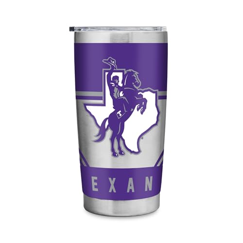 Rico Industries NCAA Tarleton State Texans 20oz Stainless Steel Tumbler with Lid - Great For Coffee, Tea, Water or Cocktails