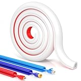 Canalina Passacavi Adesiva Da 2-Meter, Canalina Passacavi Muro Copricorda In Pc Morbido, Canaline Passacavi Da Muro Adesive, Per Home Ufficio, 10mm (w) x 10mm (h), Bianco