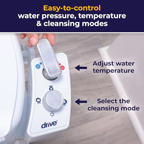 Image of Drive Medical PreserveTech Raised Toilet Seat with Bidet, Adjustable Temp