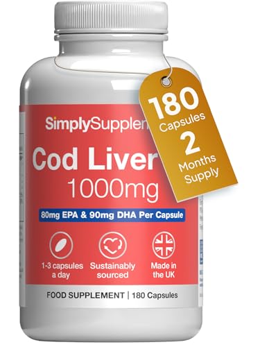 Pure Cod Liver Oil 1000mg | 180 Softgel Capsules | UK Made