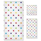 WIHVE 3 Pieces Bath Towel Set Colorful Polka Dot Towels Bathroom Sets, 1 Bath Towel 30x60 inch, 1 Hand Towel 16x28 inch and 1 Washcloth 13x13 inch
