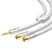 Produktbild HDGear AC0120-030 Premium Audio Verbindungskabel vergoldeten Steckkontakten, 3,5mm Klinkenstecker auf 2x Cinch Stecker (L/R) (3,00m), wei