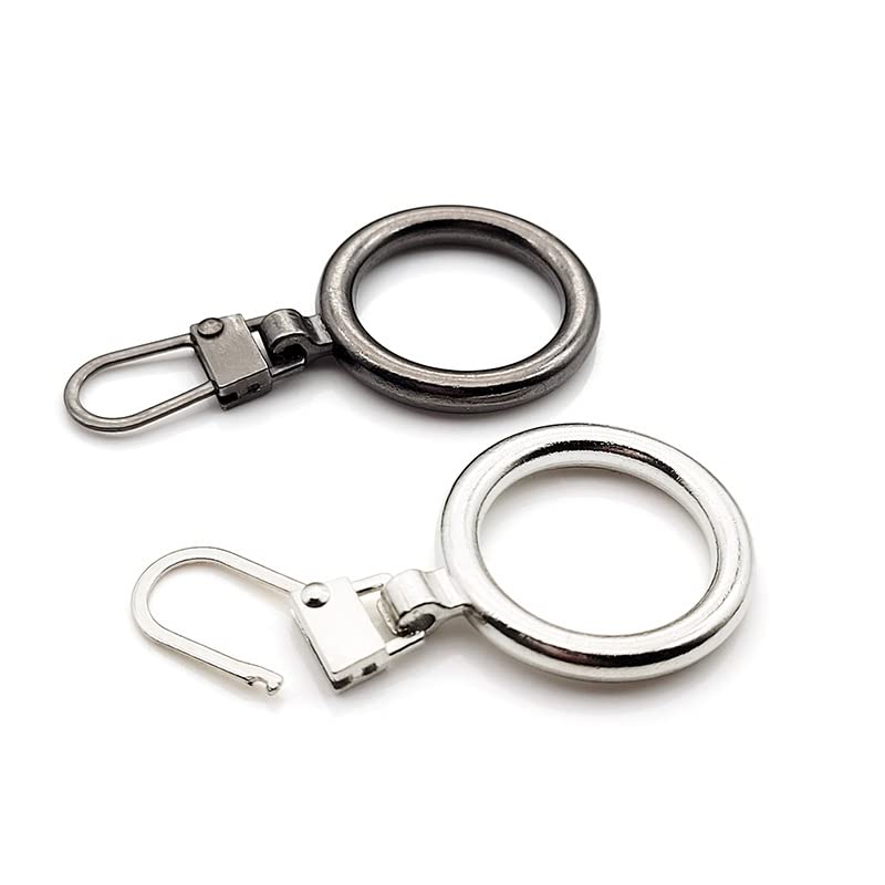 LAMXD 12Pcs Zipper Pull Replacements for Jacket, Zinc Alloy Detachable Metal Zipper Pull Repair Kit Charms for Clothing Jeans Pants Boots Wallet Handbags Backpack Suitcase (4 Colors, Round)