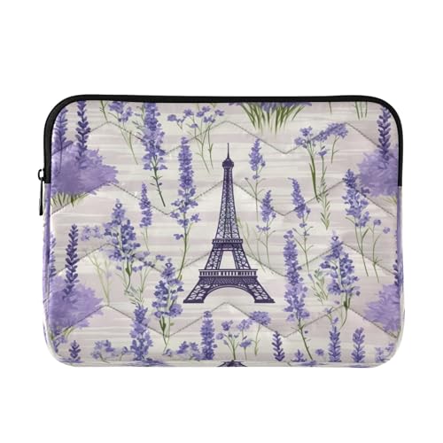Funda para portátil 13-14 pulgadas impermeable flores lavanda
