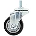 Finnhomy Swivel Caster Wheels 3 Inch Threaded Stem Casters Set of 4 Heavy Duty 1/2