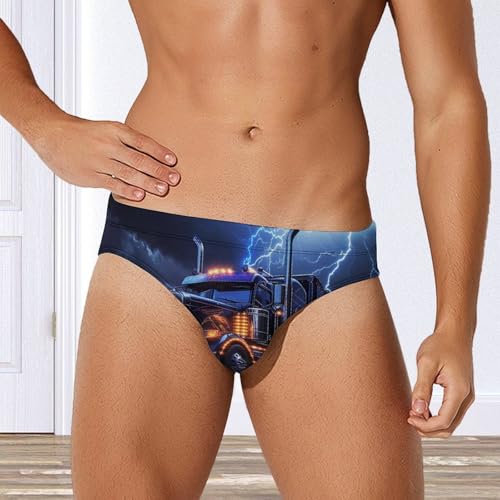Truck Thunder Mens Swim Briefs Sexy Bikini Swimwear Bathing Suits Trunks4