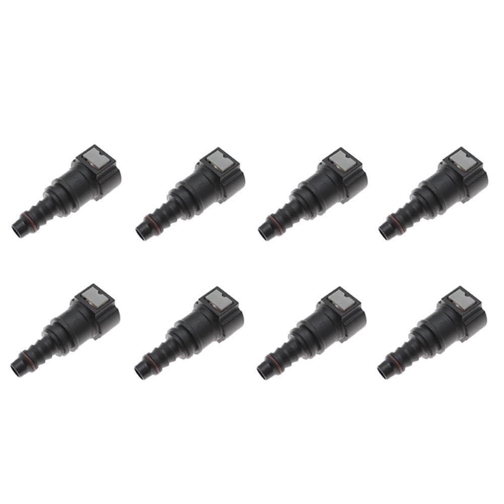 Dyyopra 8Pcs Car Fuel Line Quick Connector Hose Coupler Id8 9.89 Nylon Oil Pipe Connect Disconnect(8Pcs)