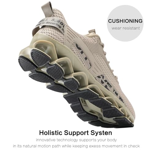 Image of Vooncosir Men's Fashion Sneakers Breathable Mesh Running Shoes Blade Non Slip Soft Sole Casual Athletic Walking Shoes