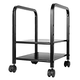 Computer Tower Stand, 360Tronics Adjustable Desktop ATX-Case CPU Holder, 2-Tier CPU Rolling Stand...