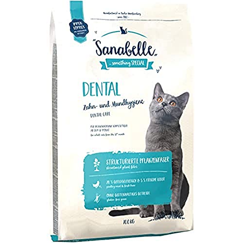 Sanabelle Dental | Comida seca para gatos adultos para la limpieza y el cuidado dental | 1 x 10 kg Cover