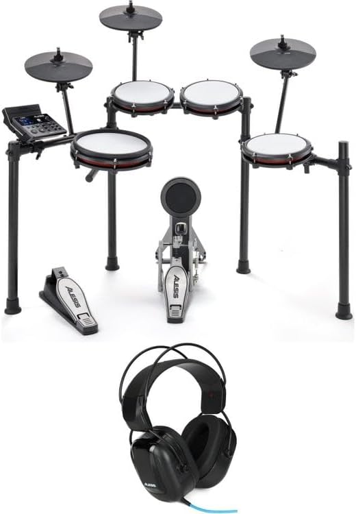Alesis Nitro Max Mesh Electronic Drum Set and Headphones
