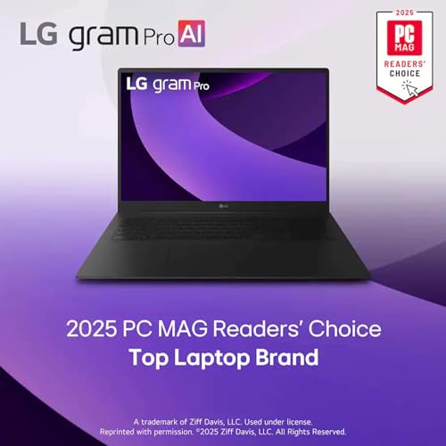 Image of LG gram Pro 17 inch Lightweight Laptop Computer, Intel Evo Edition Powered by Intel Core Ultra9 285H Processor, NVIDIA RTX5050, 32GB LPDDR5X RAM, 4TB SSD, WiFi-7, Backlit KB, Windows 11 Pro - Black