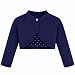 Lilax Little Girls' Knit Long Sleeve One Button Closure Bolero Shrug