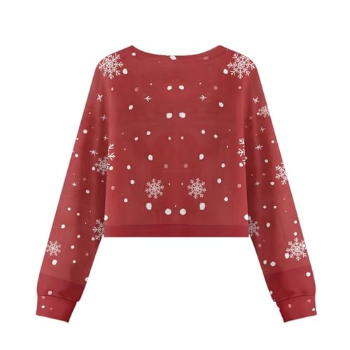 Long Sleeve Shirts for Girls Crewneck Graphic Girls Cropped Sweatshirts Breathabl for Sports 5