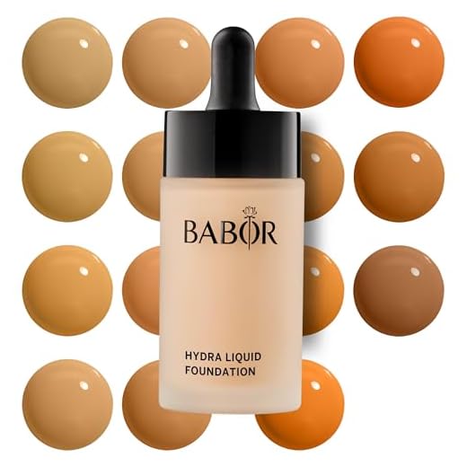 BABOR MAKE UP Hydra Liquid Foundation Base de maquillaje líquida de cobertura media para piel seca, con sérum hidratante, en formato de 30 ml