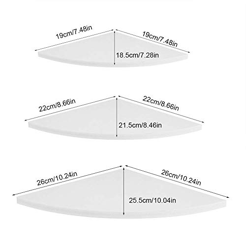 LANTRO JS - 3-delige hoekplank, PVC zwevende planken voor woonkamer, kantoor of keuken - Image 3