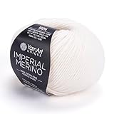 YarnArt Unique Imperial Merino Yarn - 100% Extra Fine Merino Wool, Luxurious Soft Yarn for Knitting, Crocheting, Baby Clothes, Scarves, Sweaters, 1.76 oz/50g, 109 yds (3302)