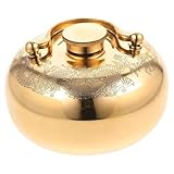 Artisanat stable et digne de cadeaux : la bouillotte en métal robuste résiste aux perforations et au vieillissement communs aux alternatives en caoutchouc ;.portable, prêt à voyager et joliment fini - une petite bouillotte artisanale et une bouillotte qui font un hiver réfléchi et un compagnon fiable au quotidien.