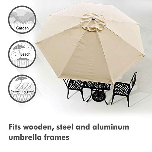 Yescom 9Ft Uv30+ Umbrella Replacement Canopy Sunshade Top Cover For Outdoor Yard Garden Patio Beach Poolside Deck Market #TOP4