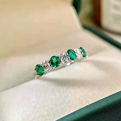 Bijoux de diamant en carbone émeraude scintillant en argent 925 de haute joaillerie