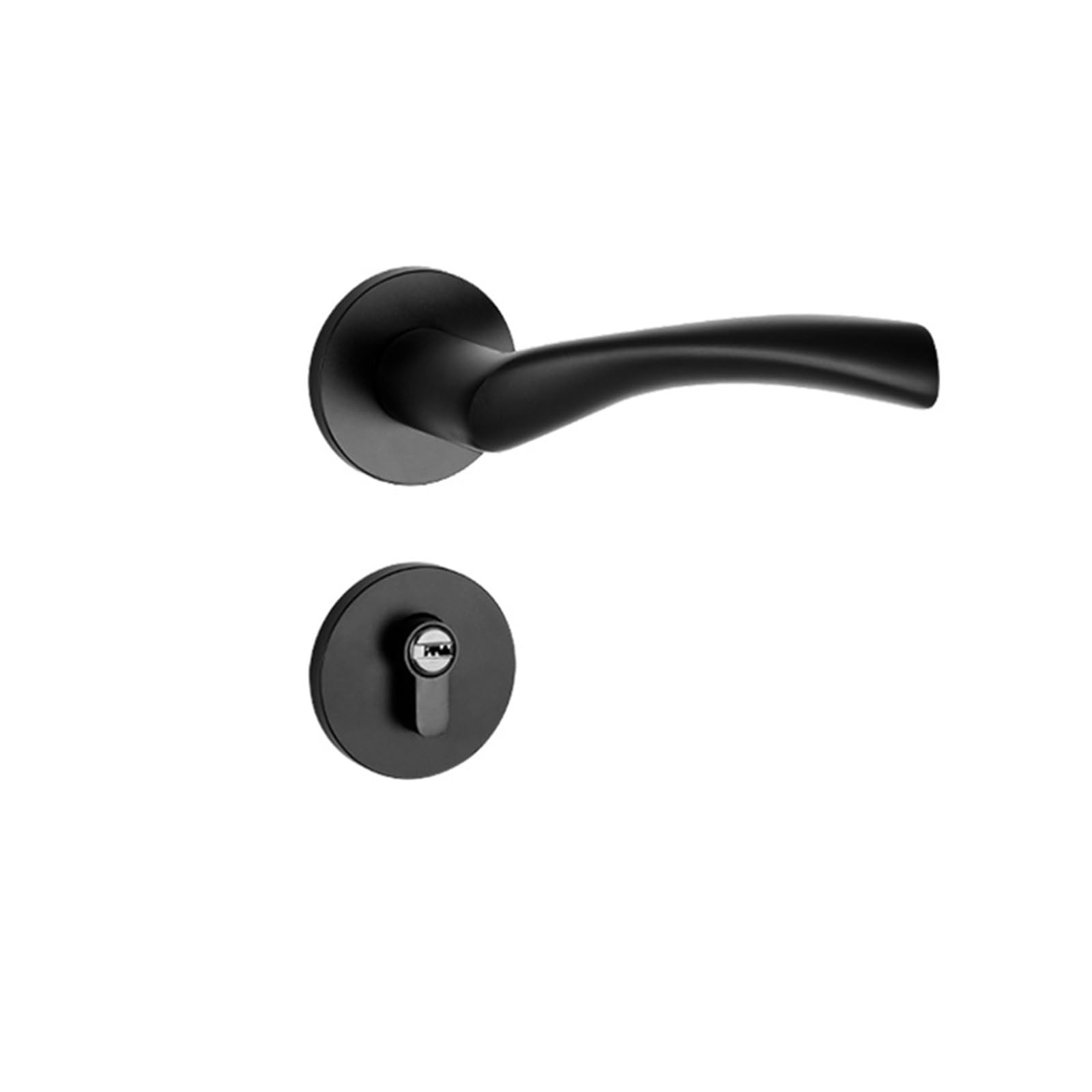 NYRXRYTCA Black Split Lock Silent Indoor Bedroom Door Lock Household Magnetic Wooden Door Lock Door Handle Handle Lock(Sand black 7255 magnetic)