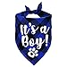 STMK It's A Boy Plaid Dog Bandana, Pregnancy Announcement Dog Bandana, Baby Announcement Dogs Bandanas Gender Reveal Photo Prop for Dogs (Blue)