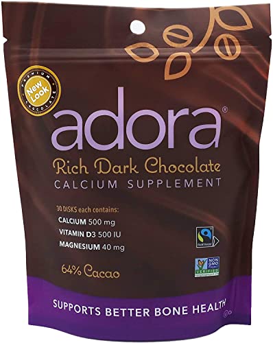 Adora - Calcium Supplement Dark Chocolate 30 ct (Pack of 6)