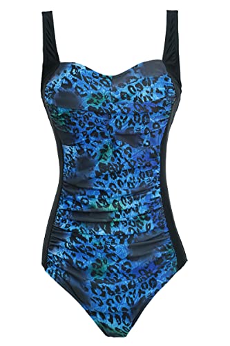 Aidotop Damen Einteilige Badeanzug Monokini Verstellbarer Schultergurt Badeanzüge Falten Bademode Schwimmanzug