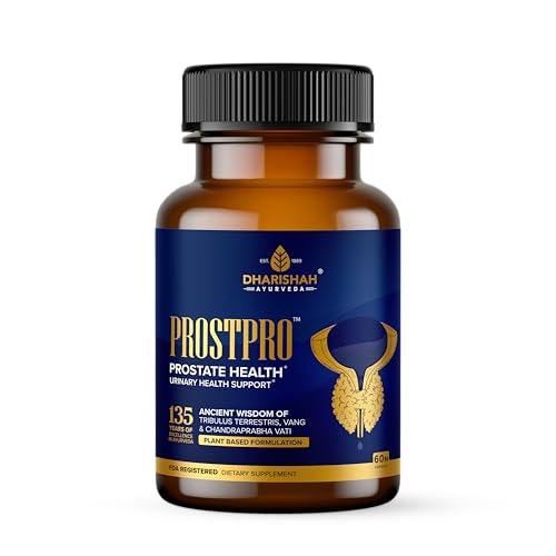 Dharishah Ayurveda ProstPro Capsules – Ayurvedic Prostate Care Capsules for Men | Prostate & Urinary Tract Health Support, Bladder Care & Male Wellness Supplement | Herbal Prostate Wellness – 180 Capsules