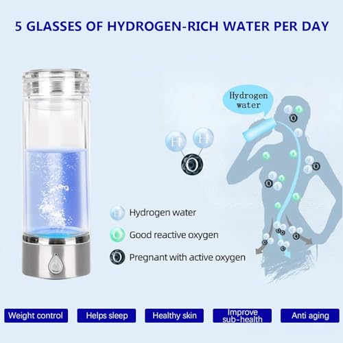 Générateur d'eau à hydrogène portable 380ml avec technologie SPE et charge USB - 3