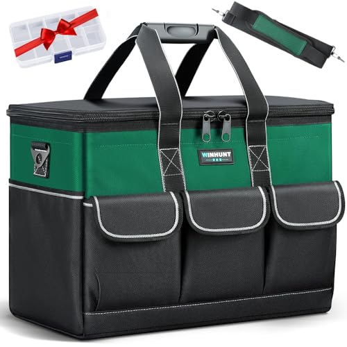 WINHUNT Werkzeugtasche, 19-Zoll Werkzeugtaschen Organizer aus 600D Polyester mit 14 Multi-Taschen - Perfekt für Elektriker und Holzarbeiter