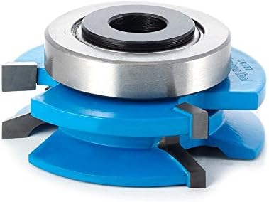 Amana Tool 3-Wing 18.6 Deg Beveled Reversible Stile and Rail Shaper Cutter, SC587, 2-13/32 x 1 x 1/2 and 3/4 Bore for 1 Inch Material