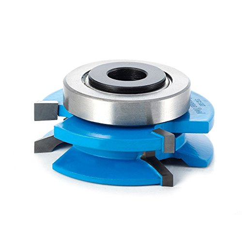 Amana Tool 3-Wing 18.6 Deg Beveled Reversible Stile and Rail Shaper Cutter, SC587, 2-13/32 x 1 x 1/2 and 3/4 Bore for 1 Inch Material