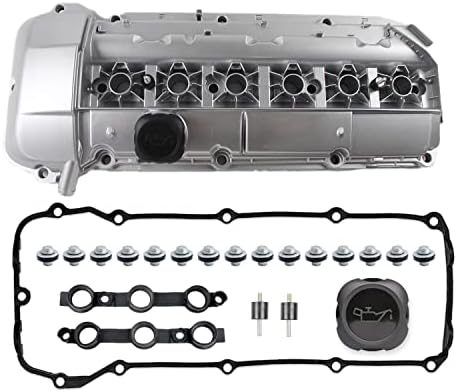 COPACHI Aluminum Engine Valve Cover Sets with Gasket Oil Cap Replace OE 11127512839 11-12-7-512-839 Fits for BMW 325i 330i 525i X3 X5 Z4 E46 E39 E60 E83 E53 2003-2006