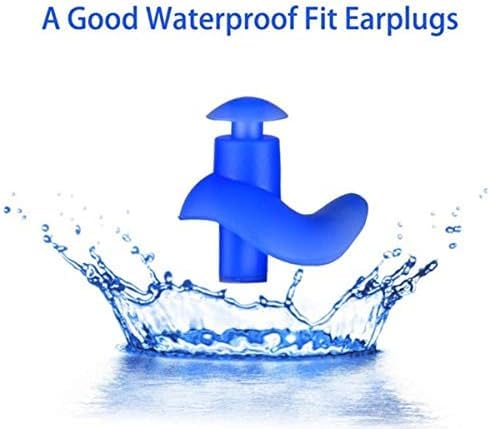 Image of DAZZLIQ Pack of 2 Blue Ear Plugs For Swimming Ear Plug For Bathing Swimming Ear Plugs For Men Ear Protection From Water Waterproof Swimming Earplugs Professional Silicone Anti-Noise Cancellation