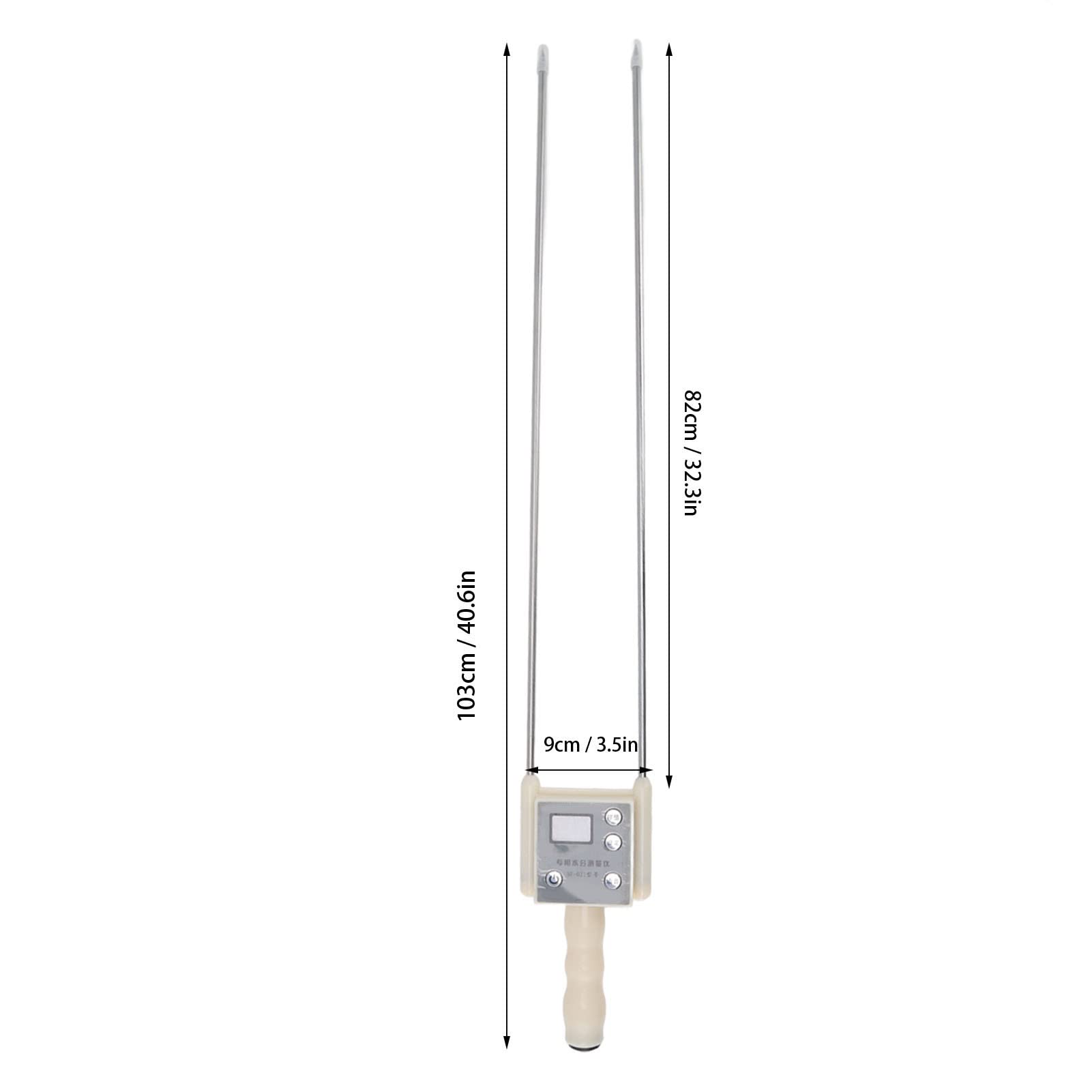 Misuratore di umidità portatile per fieno, misuratore di umidità digitale per cereali con display retroilluminato, misuratore di umidità multifunzionale in fibra per paglia, erba, mais, grano,(L)