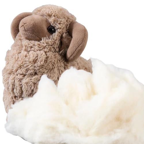 Natural Wool Stuffing for Stuffed Animals 100% Organic Wool Batting for Pillows Cushions Needle Felting & Baby Toys | Hypoallergenic Pre-Washed Super Soft | 1.7oz 4.2oz 12oz Sizes (4.2oz)