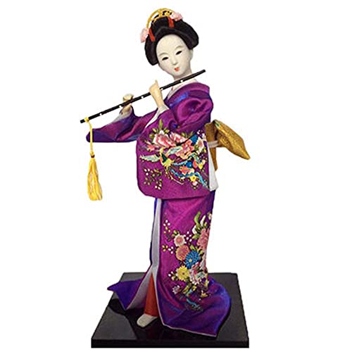 Fancy Pumpkin Japanese Dolls Geisha Girl Geiko Kimono Doll Home Decoration Art Collection, D-11, Multicolor-31, 30cm