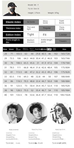 Jeans Pants Trousers Denim Spring and Autumn Micro Horn Deep Color High Street Trendy Men's Pull Floor 5