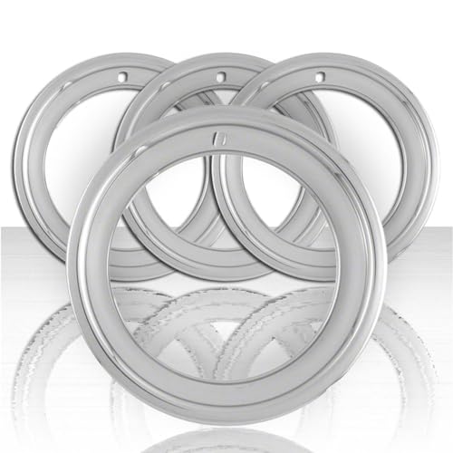 Set of Four 15' SS 2 1/2' Deep Wheel Trim Rings fits 806 Steel Wheels (Rally)