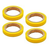 Klyeola 4 Rolls 26Ft Grip Finishing Tape, PVC Racket Grip Tape, Durable Sticky Seal for Tennis, Badminton, Pickleball, Squash Racquet, Anti-Slip Racket Accessories (Yellow)
