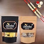 Jaiccha-Ghasitaram-Rakhi-Gift-for-Brother-Rakhi-Sweets-Pack-of-2-Mewa-bites-100-gms-and-Sugarfree-Bites-100-gms-Pouches-with-2-Rudraksh-Rakhis