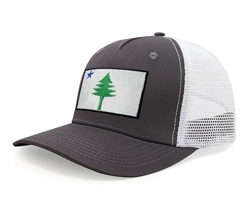 Image of International Tie State Hat for Men and Women, Adjustable Snapback Trucker Baseball Cap with Embroidered Patch