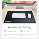 earthbeat Classic Erdungsmatte. Schweizer Adapter enthalten. Kostenloses Erdungstester-Kit. Natürliche Therapie für Schlafqualität, Wellness und Entzündungshemmung. Leitfähiges veganes Leder. 33×60 cm