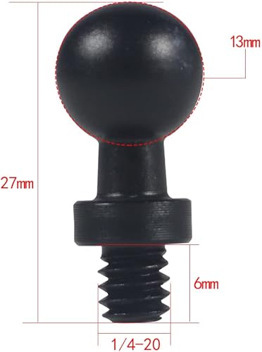 Miniatura 7 de FEICHAO Adaptador de montaje en cabeza de bola de 0.787 in0.669 in0.591 in0.512 in a 14 tornilloagujero de bola para accesorios de fotografía de