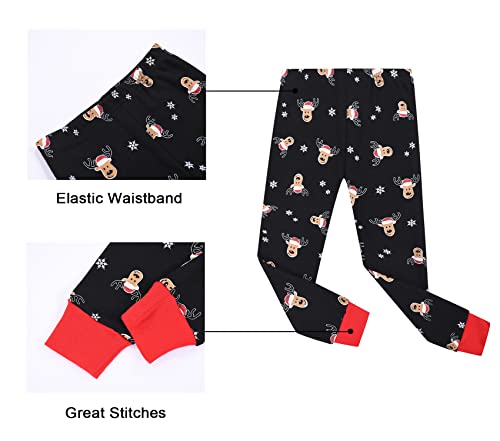 Benaive Boys Christmas Pajamas Kids Xmas Holiday Pjs 100% Cotton, 2-Piece Boys Sleepwear Long Sleeves Set Size 7 - image 6