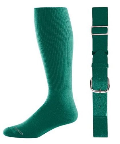 Joe's usa - baseball socks & belt dark green, youth (7-9)