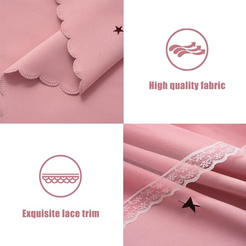 Image of Yancorp Curtains for Girls Bedroom Kids Room Rainbow Curtains Nursery Curtain 108 inches Length Grommet Rainbow Color Decor for Playroom,1 Panel (Ombre Pink, W52 X L84)